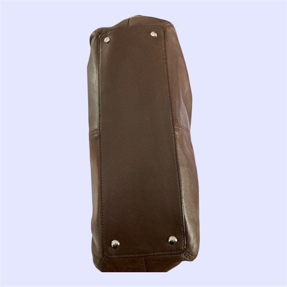 Like New Vintage Brown/Lavender Coach F13732 Soho Pleated Leather Satchel - Picture 9 of 9